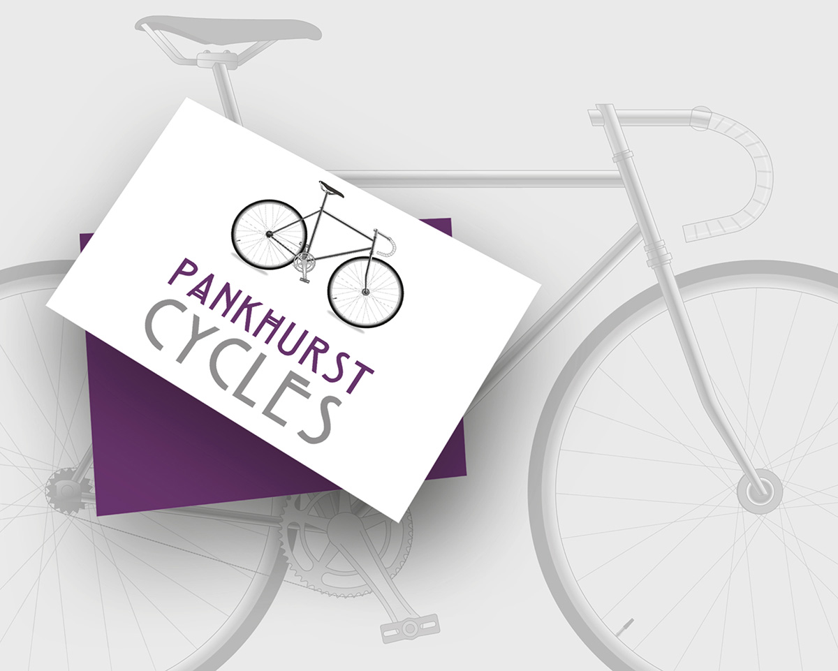 pankhurst cycles logo design