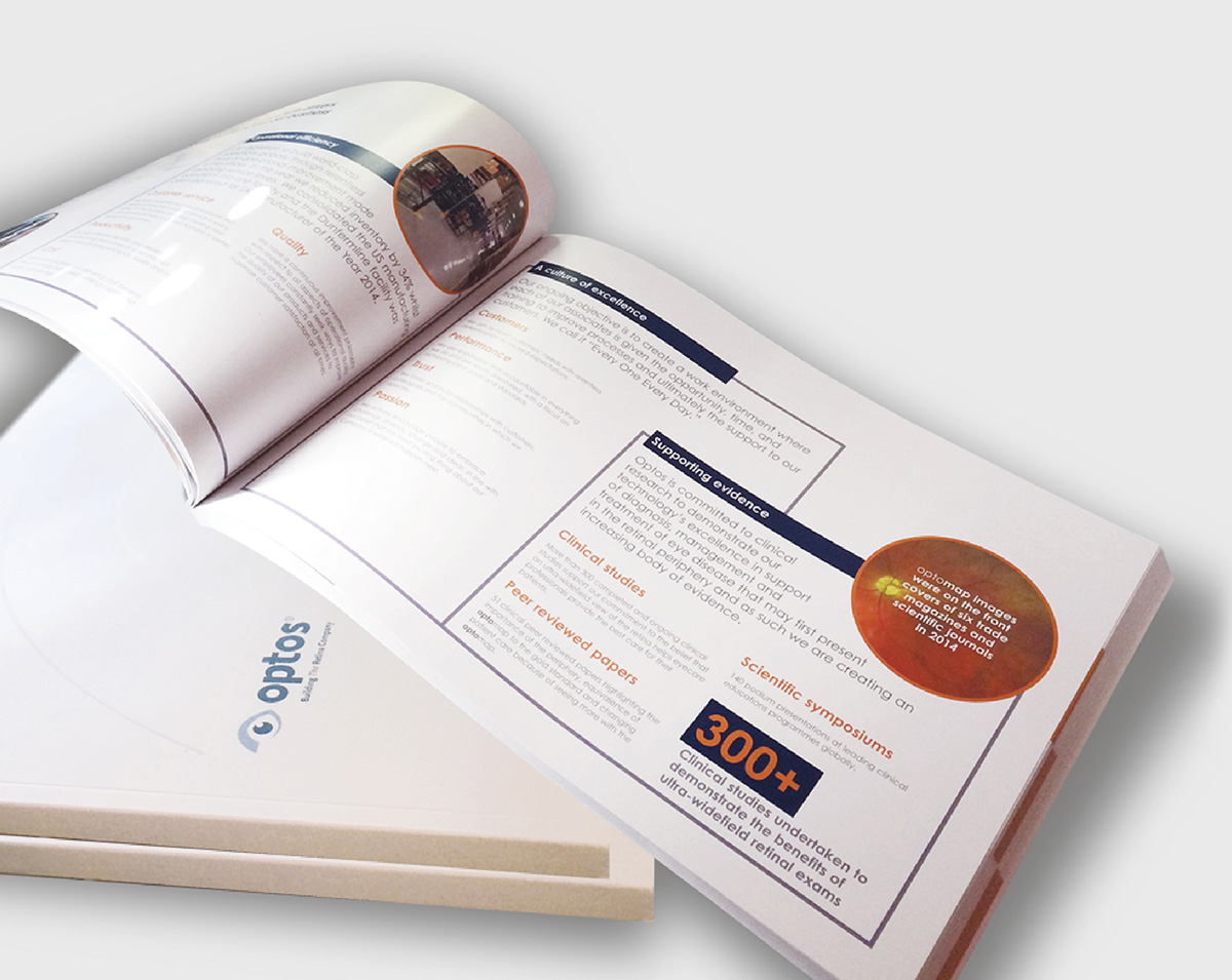 annual report design and artwork optos